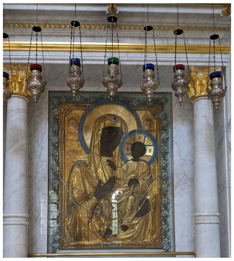 Образ Іверської Богоматери, робота з реставрації Миколи Прокопенко